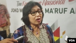 Juru bicara TKN, Irma Suryani Chaniago (foto: VOA/A. Bhagaskoro).