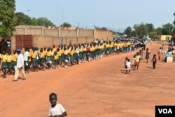 A get-back-to-school campaign was launched in Imatong state, South Sudan, June 7, 2017. (D. Silva/VOA)