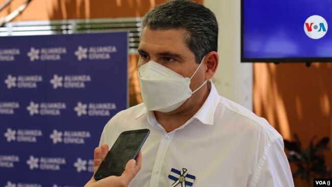 Juan Sebastián Chamorro, aspirante a la presidencia que se encuentra tras las rejas en Nicaragua. Foto archivo VOA.