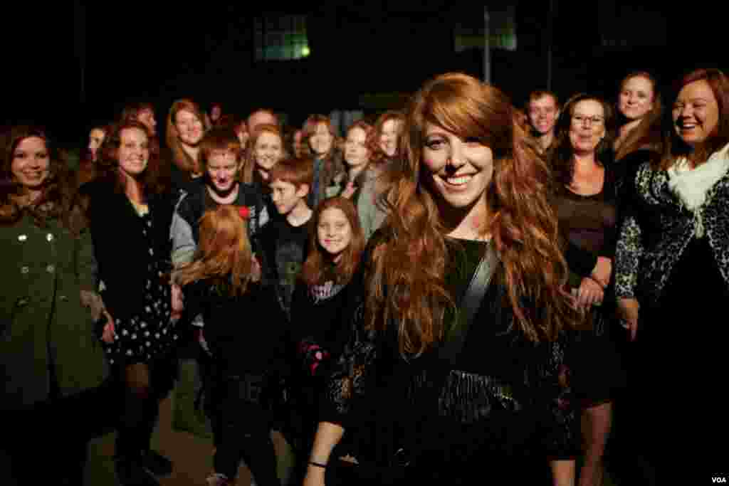 Photographer Anthea Pokroy with some of the redheads she shot for her remarkable I collect gingers exhibition (A. Pokroy)