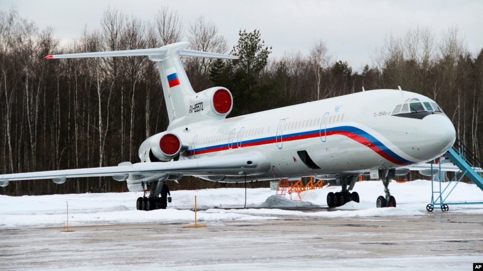 Foto de archivo del avión Tu-154 que se estrelló el domingo en el Mar Negro.
