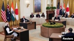 24 Eylül 2021 - Başkan Joe Biden Beyaz Saray'da 'Dörtlü' grup liderleriyle görüştü