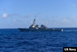 SOUTH CHINA SEA (Nov. 20, 2021) Manuari ya Arleigh Burke-class guided-missile destroyer USS Milius (DDG 69) ikiwa katika eneo la Bahari ya South China Nov. 20, 2021.