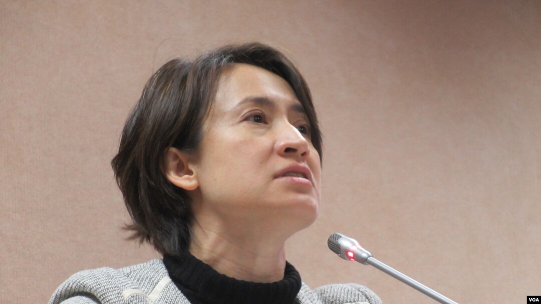 台湾在野党民进党立委萧美琴(美国之音张永泰拍摄)
