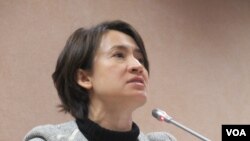 台湾在野党民进党立委萧美琴（美国之音张永泰拍摄）