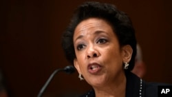 Attorney General Loretta Lynch testifies on Capitol Hill in Washington before the Senate subcommittee on commerce, justice, science and related agencies, May 7, 2015. 