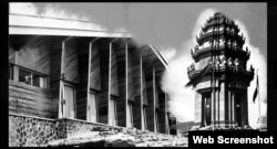 Signature buildings of legendary architect, Vann Molyvann, whose work and life was featured in the documentary “The Man Who Built Cambodia.” (Web screenshot from themanwhobuiltcambodia.com)