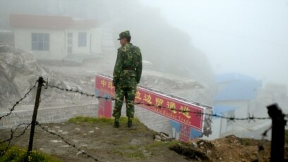 Binh sĩ Trung Quốc trên khu vực biên giới với Ấn Độ.