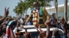 Tundu Lissu arrive à Dar es Salaam, en Tanzanie, le 27 juillet 2020. (Photo AFP)