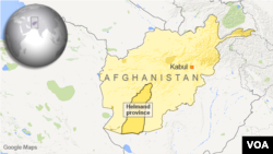 Bản đồ khu vực tỉnh Helmand, Afghanistan.