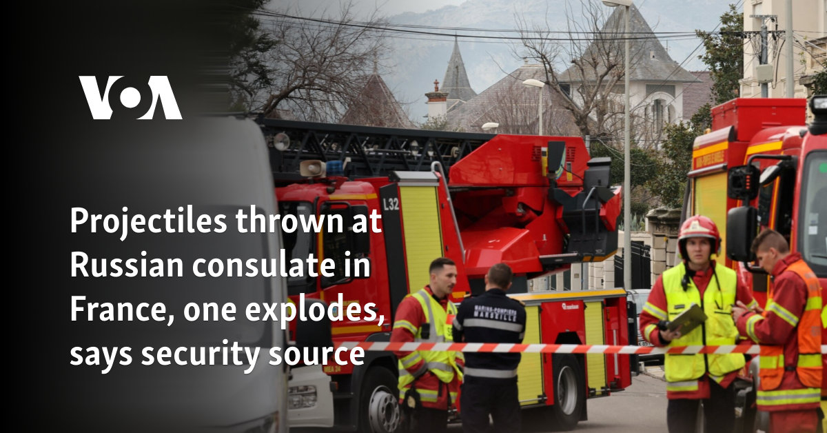 Projectiles thrown at Russian consulate in France, one explodes, says security source