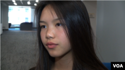 Hannah Hsieh said that reaching Asian Americans like her can be a challenge for campaigns. (M. O'Sullivan/VOA)