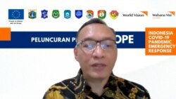 Direktur Nasional Wahana Visi Indonesia (WVI), Doseba T Sinay. Rabu (16/12) (Tangkapan Layar: Yoanes/VOA).