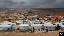 کمپ های مهاجران سوری در نزدیکی سرحد لبنان با سوریه