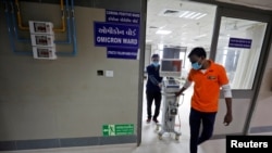 印度醫院專門設置了奧密克戎新冠病房（路透社2021年12月6日）