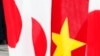 Quốc kỳ Việt Nam và Nhật Bản trong một sự kiện ngoại giao.