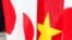 Quốc kỳ Việt Nam và Nhật Bản trong một sự kiện ngoại giao.