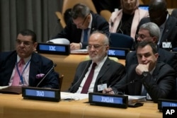 Iraqi Foreign Minister Ibrahim al-Jaafari attends the European Union: Way Forward for Syria meeting at United Nations headquarters, Sept. 21, 2017.