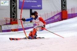 人在奧地利因斯布魯克市的台灣滑雪奧運選手李玟儀 (照片提供:李玟儀)