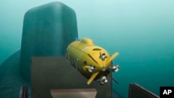 Компьютерная графика демонстрирует российский подводный беспилотник, способный нести ядерные заряды.