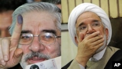 Mir Hossein Mousavi and Mehdi Karroubi and their wives, remain imprisoned.