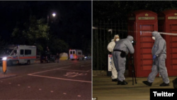 Hiện trường vụ tấn công bằng dao ở London.