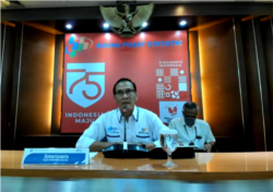 Kepala Badan Pusat Statistik (BPS) Suhariyanto saat menggelar konferensi pers online, Selasa, 18 Agustus 2020. (Foto: Screenshoot)