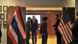 Vice President Joe Biden signed a book of condolences at the Thai Embassy in Washington, D.C. to mourn the passing of Thai King Bhumibol Adulyadej on October 18, 2016.