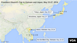 President Obama’s Trip to Vietnam and Japan, May 23-27, 2016