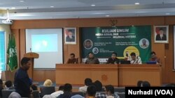 Paparan riset KISP di UMY, Jumat, 8 Maret 2019. (Foto: VOA/Nurhadi)