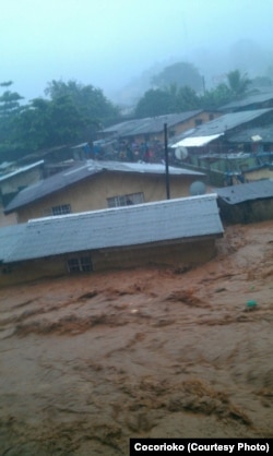 Heavy flooding swept through Freetown, Sept. 17, 2015.