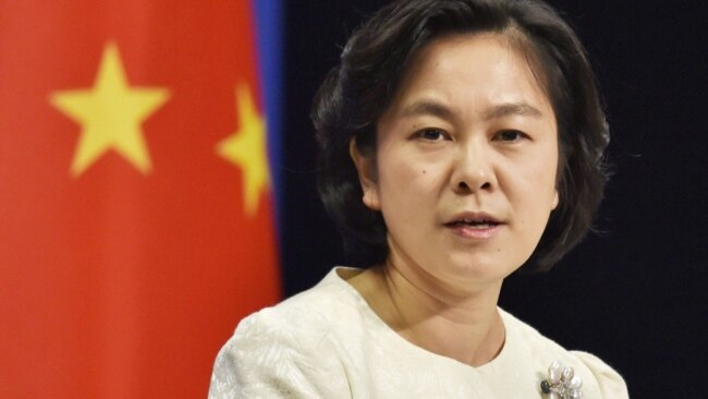 资料照:中国外交部发言人华春莹