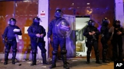 Cảnh sát chống bạo động ở Barcelona, Tây Ban Nha. (Ảnh tư liệu)