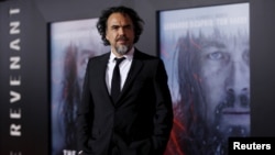 Director of the movie Alejandro Gonzalez Inarritu poses at the premiere of "The Revenant" in Hollywood, California, Dec.16, 2015. 