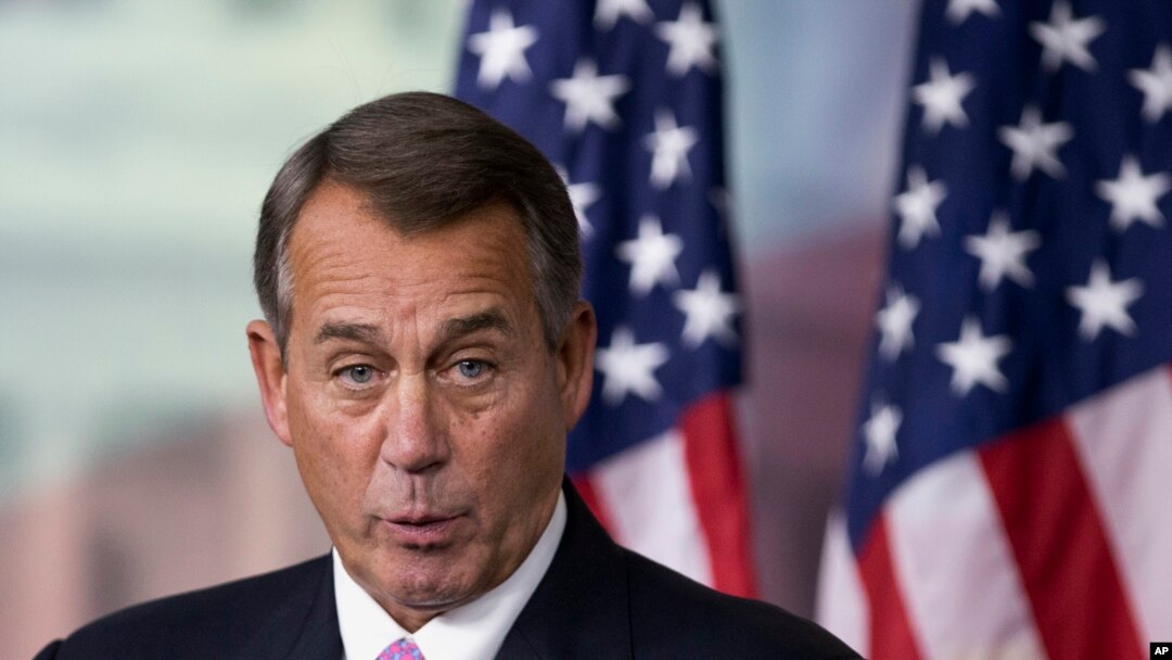 House Speaker John Boehner of Ohio speaks during a news conference on Capitol Hill in Washington, Thursday, Dec. 5, 2013.