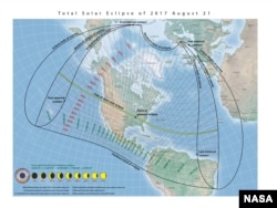 Path of total eclipse on August 21, 2017. (NASA)