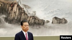 New Politburo Standing Committee member Zhao Leji attends a meeting with media at the Great Hall of the People in Beijing, China October 25, 2017.