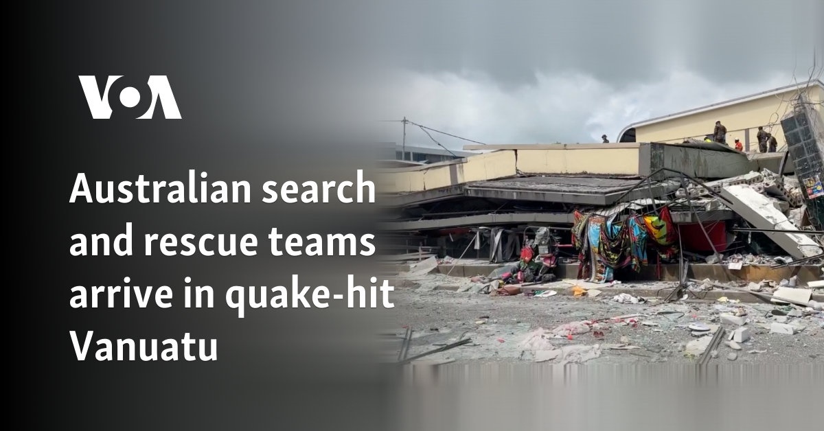 Australian search and rescue teams arrive in quake-hit Vanuatu