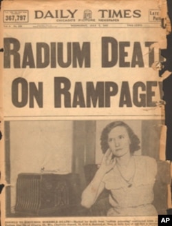 Chicago's Daily Times story from July 7, 1937 reports former Radium Dial worker Charlotte Purcell, who joined Catherine Wolfe Donahue in her lawsuit, 'lives in daily fear of end that is inevitable.'