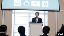 토니 블링큰 미 국무부 부장관이 지난 23일 뉴욕에서 열린 북한 관련 행사에서 기조연설을 하고 있다.