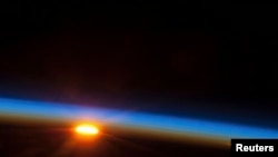 A sunrise in space. 