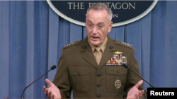 Le chef d'état-major interarmes, le général Joseph Dunford, au Pentagone, le 23 octobre 2017.