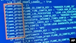 Parts of the code of the newly discovered computer virus Flame, May 30, 2012, in Munich.