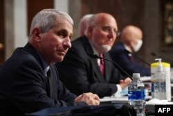 Dr. Anthony Fauci, director of the National Institute for Allergy and Infectious Diseases, CDC Director Dr. Robert Redfield