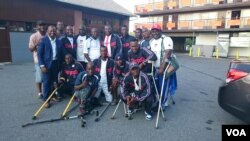 Members of the Liberia amputee team pose.