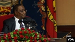 FILE - Malawian President Peter Mutharika is seen at the state house in Lilongwe in this undated photo (L. Masina/VOA)