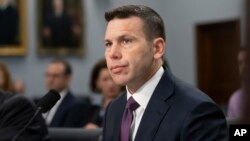 Acting-Homeland Security Secretary Kevin McAleenan prepares for a House Appropriations subcommittee hearing on his agency's future funding, on Capitol Hill in Washington, April 30, 2019. 