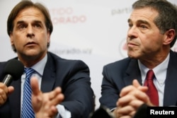 El presidente electo de Uruguay, Luis Lacalle Pou, (izquierda) y el futuro canciller Ernesto Talvi, darán un giro a la política exterior de Uruguay, especialmente en el relacionamiento con Venezuela.