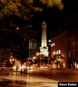 The Chicago Water Tower on the city's Magnificent Mile was one of the only buildings to survive the Great Chicago Fire of 1871. (Photo by Steve Ember)