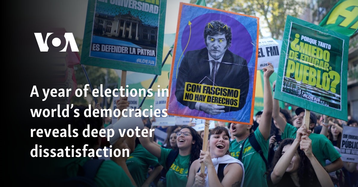 A year of elections in world’s democracies reveals deep voter dissatisfaction